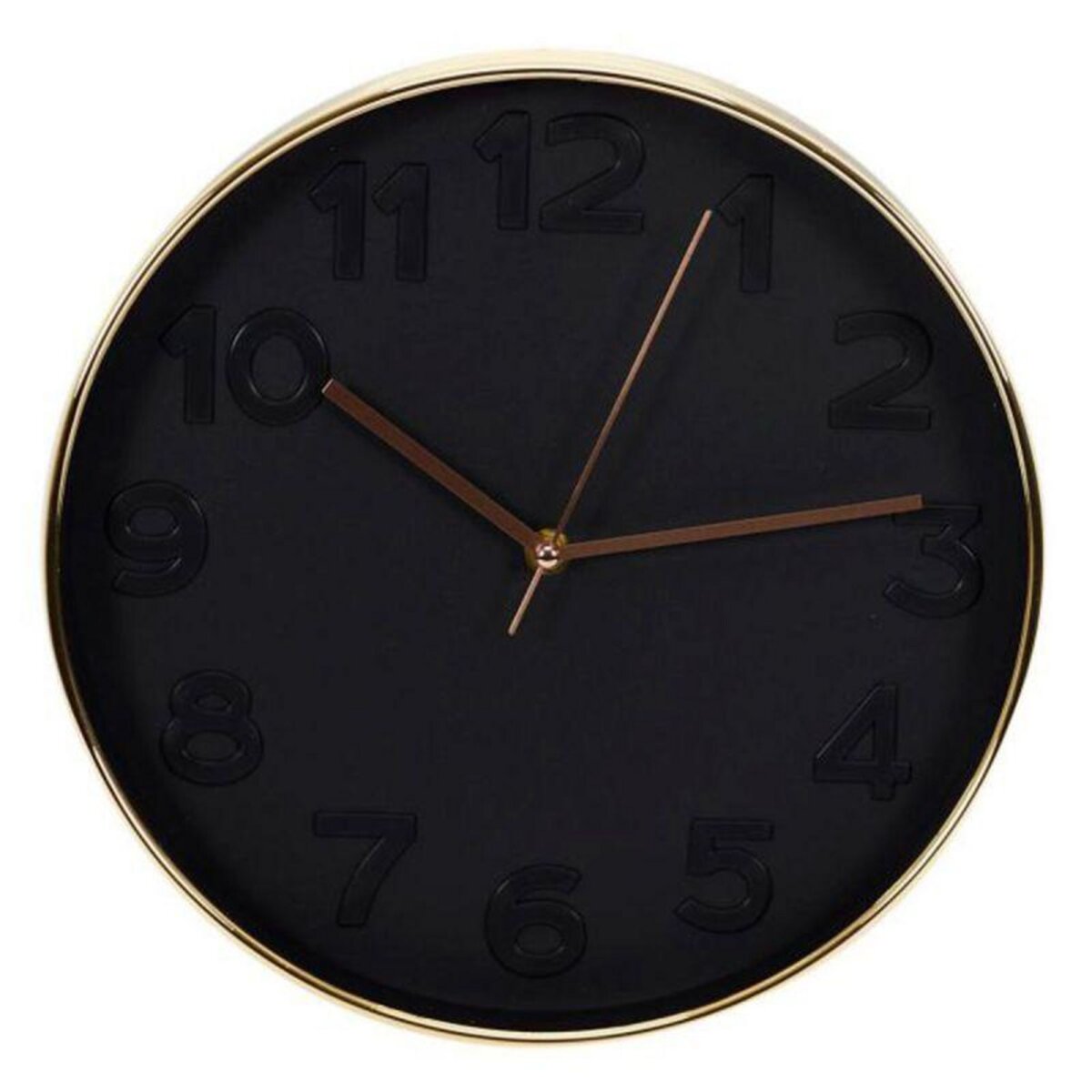 Paris Prix Horloge Murale  Gold  30cm Noir & Cuivre