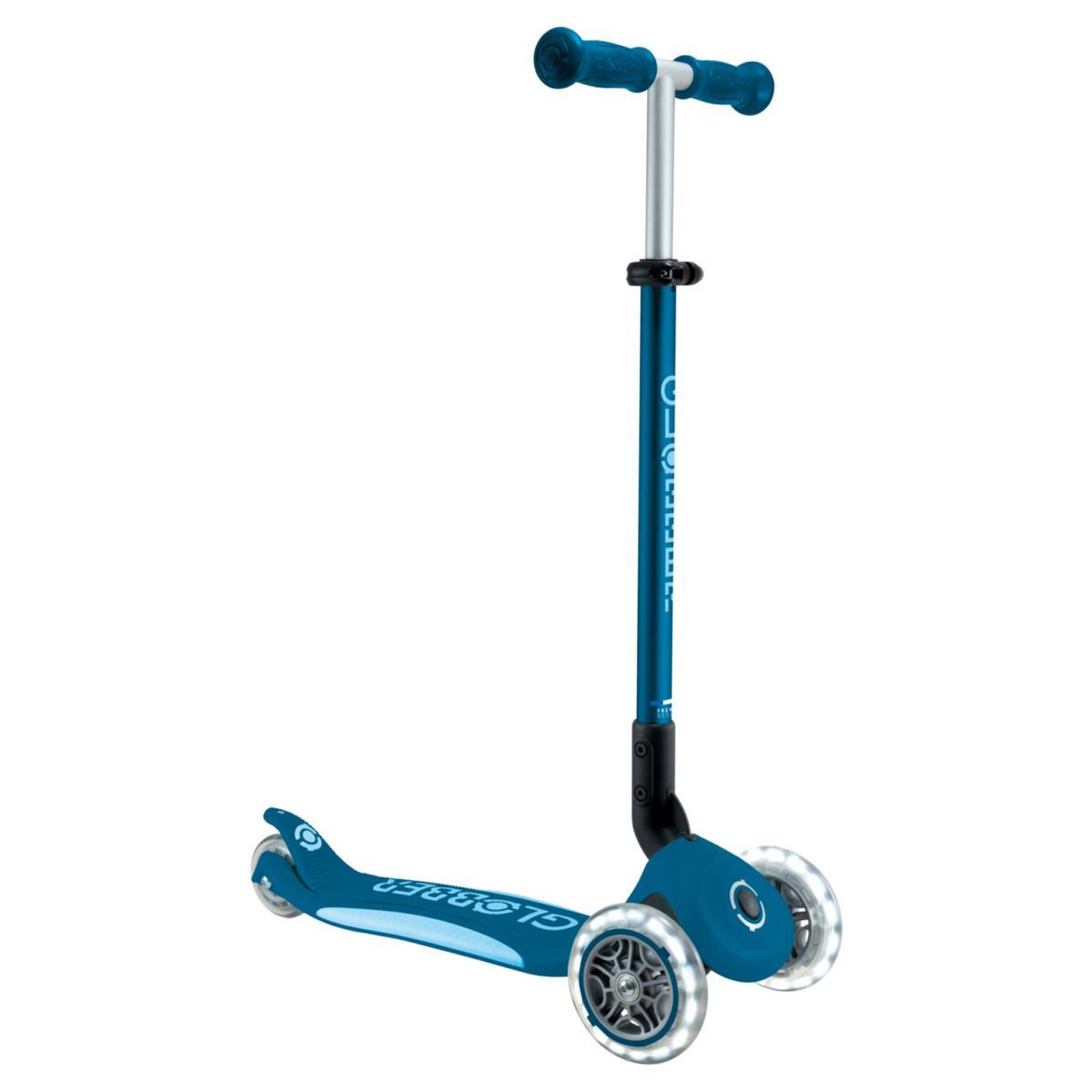 Globber Primo Foldable Lights Plus V2 Petrole Bleu / Bleu Clair