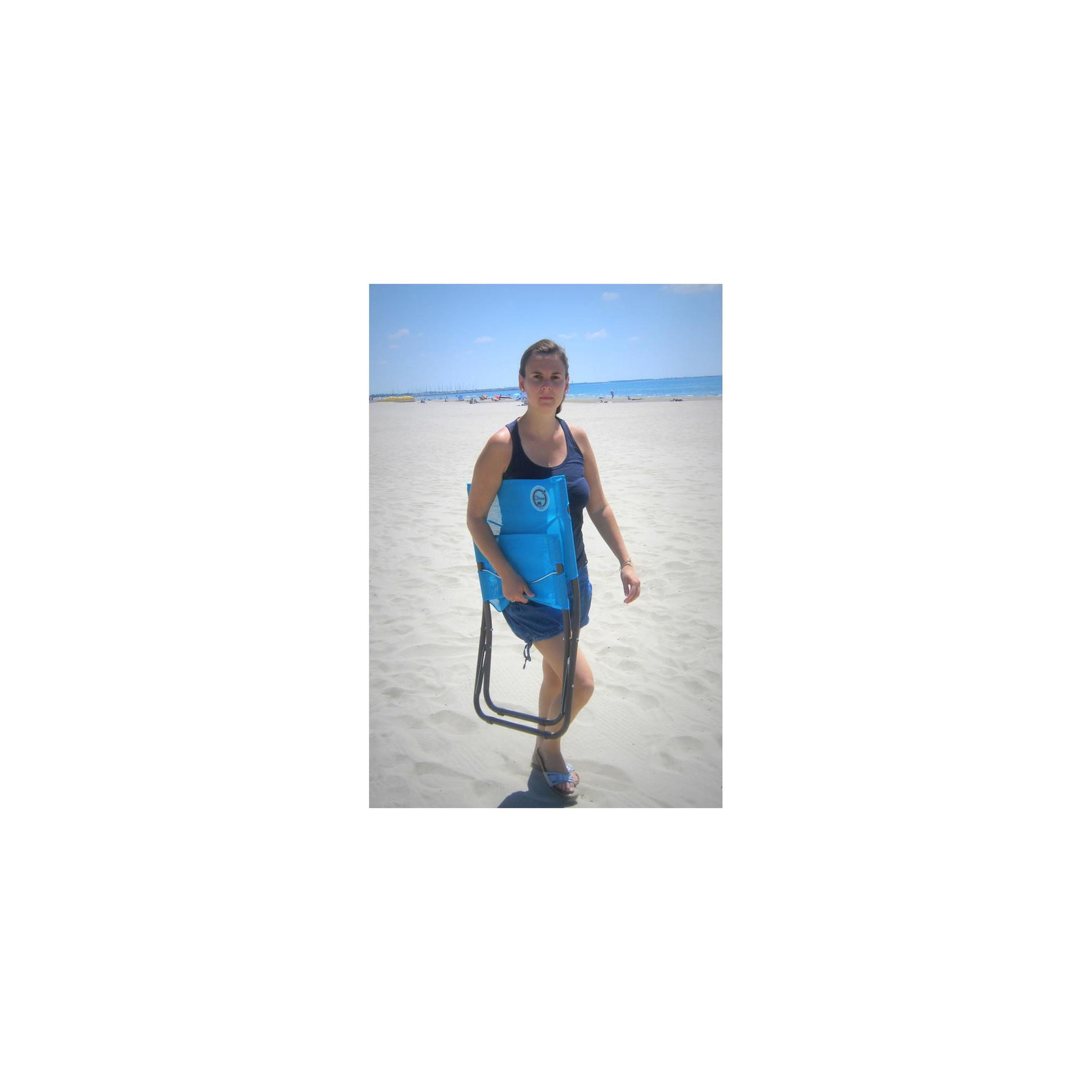 Voir la diapositive 3 : O'Beach Chaise de plage pliable - o'beach - dimensions : 58 x 61 x 47 x cm