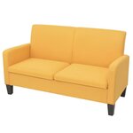 VIDAXL Canape a 2 places 244721 cm jaune