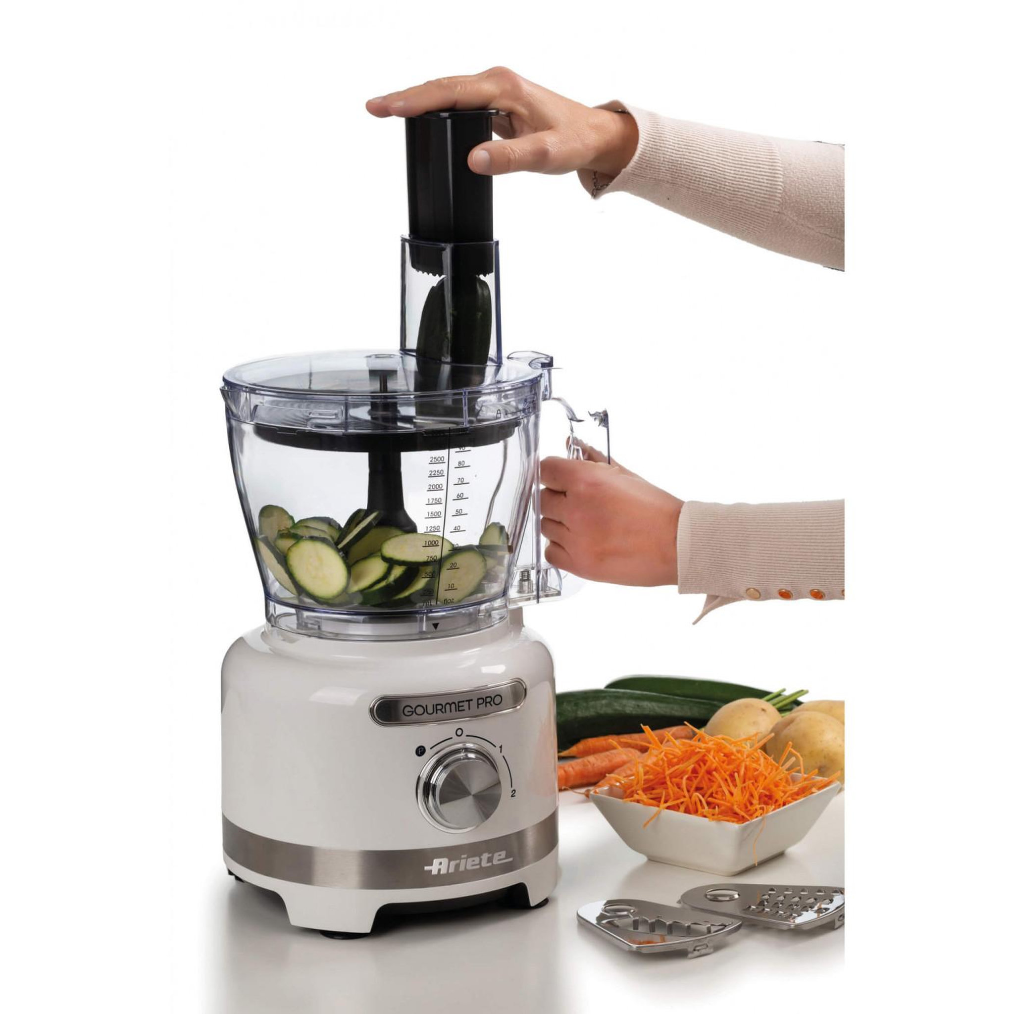 Voir la diapositive 3 : ARIETE Ariete 1782/01 robot de cuisine 1000 W 3 L Blanc