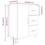 Voir la diapositive 6 : VIDAXL Buffet sonoma gris 69,5x34x90 cm bois d'ingenierie