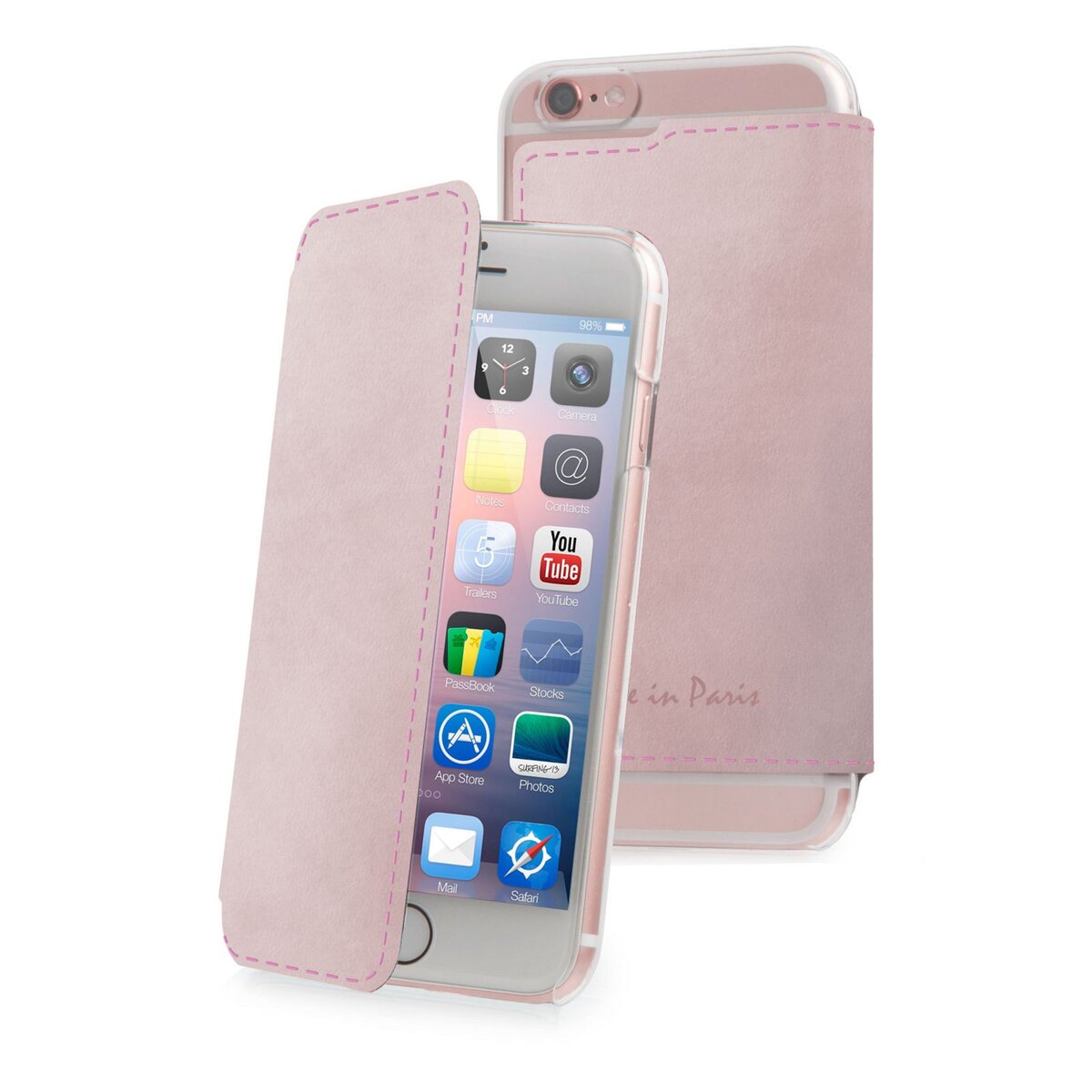 MUVIT Etui folio pour iPhone 6+ / 6S+ - Rose