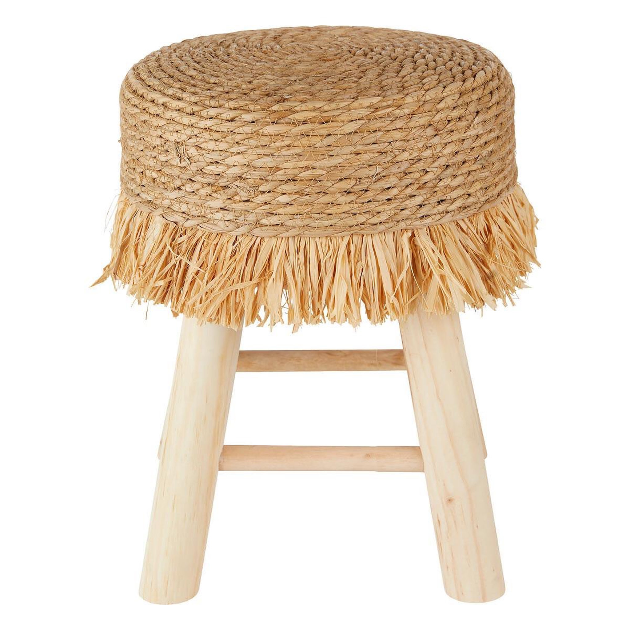 Voir la diapositive 2 : ATMOSPHERA Tabouret d'appoint rond  gimpo  40cm naturel