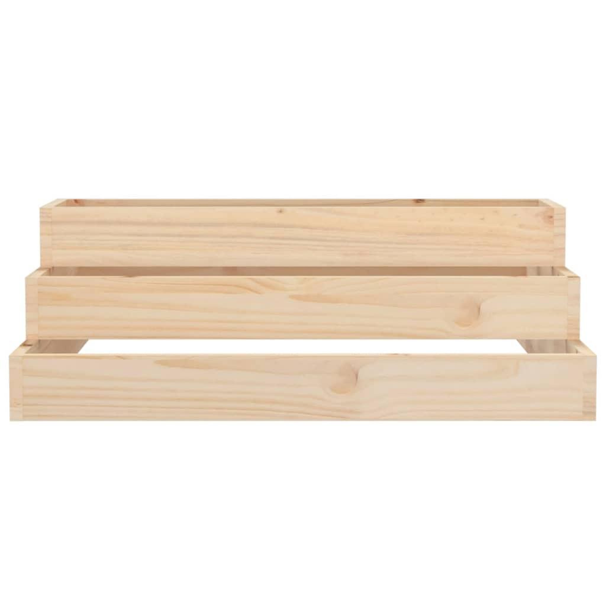 Voir la diapositive 4 : VIDAXL Jardiniere 80x80x27 cm Bois massif de pin
