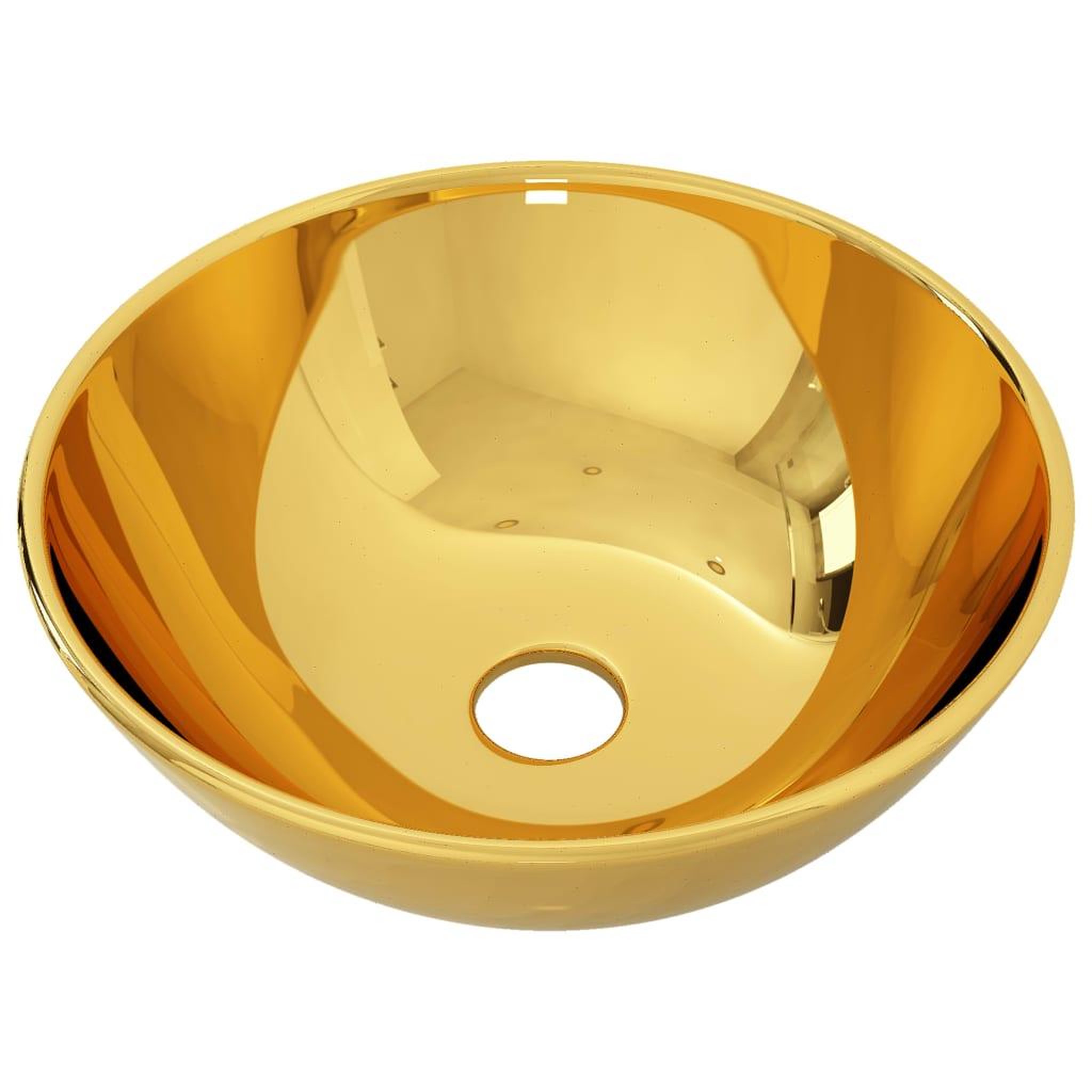 Voir la diapositive 2 : VIDAXL Lavabo 28 x 10 cm Ceramique Dore
