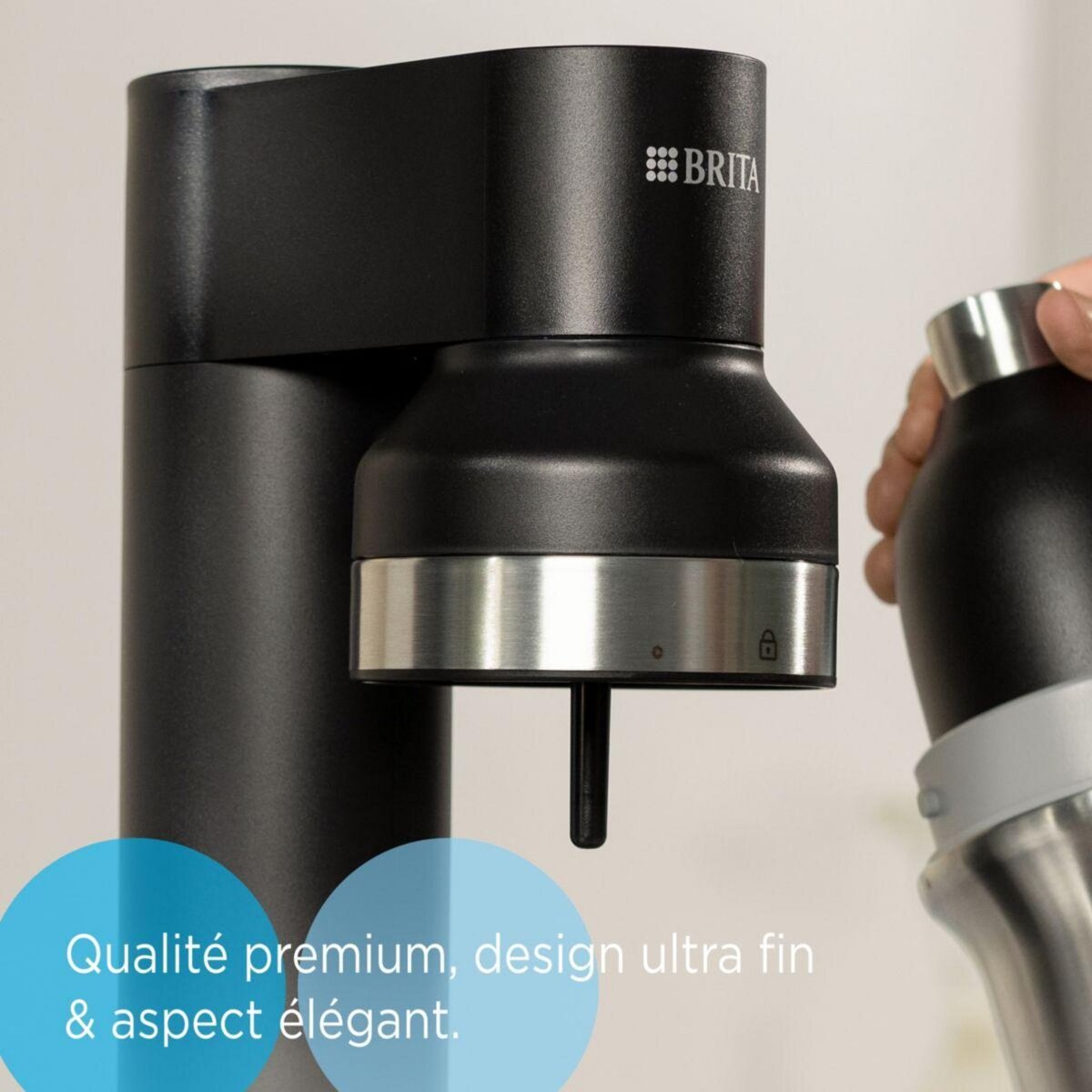 Brita Machine à soda sodatrio noire