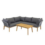 Paris Prix Salon d'Angle de Jardin en Bois  Chania  210cm Gris