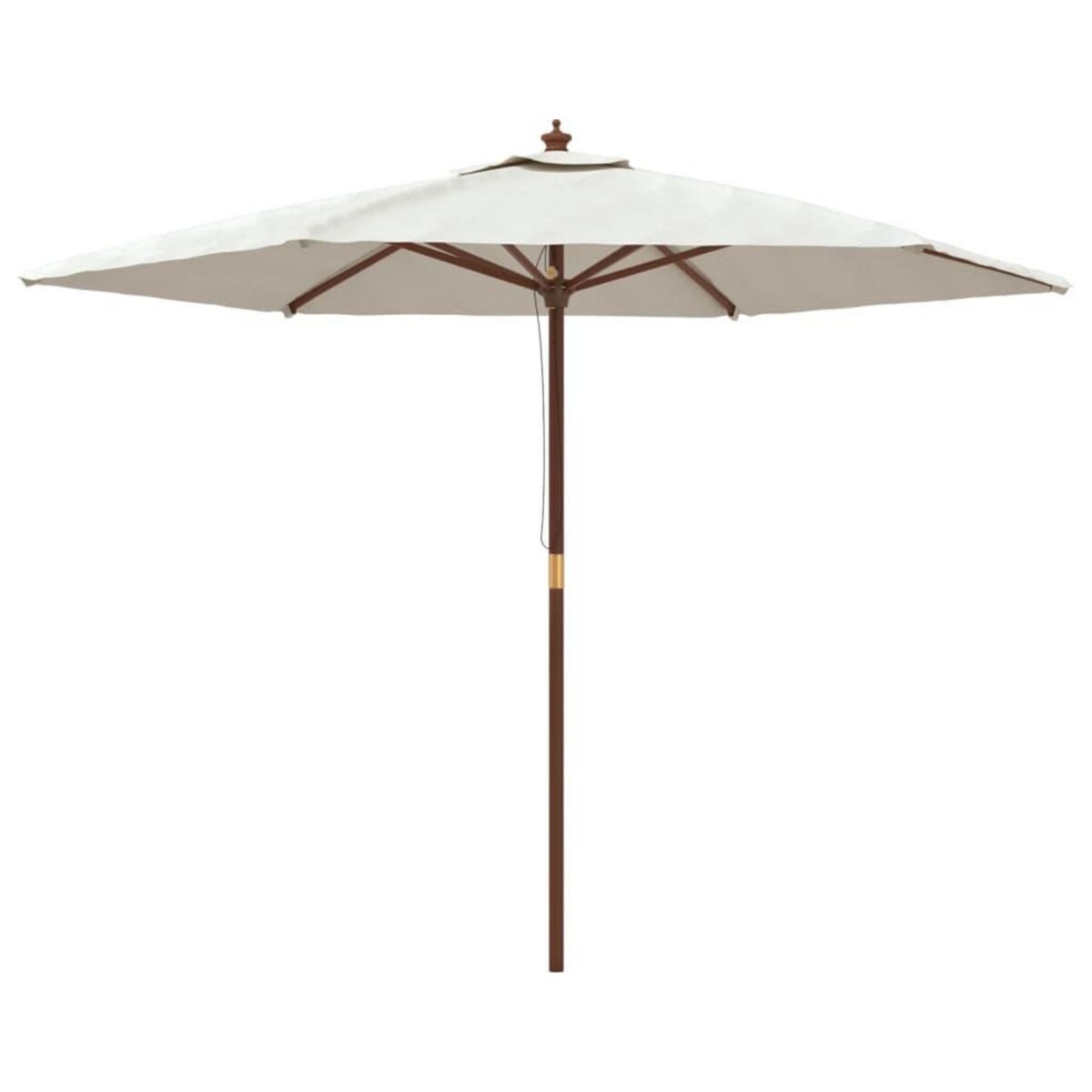 VIDAXL Parasol de jardin avec mat en bois sable 299x240 cm