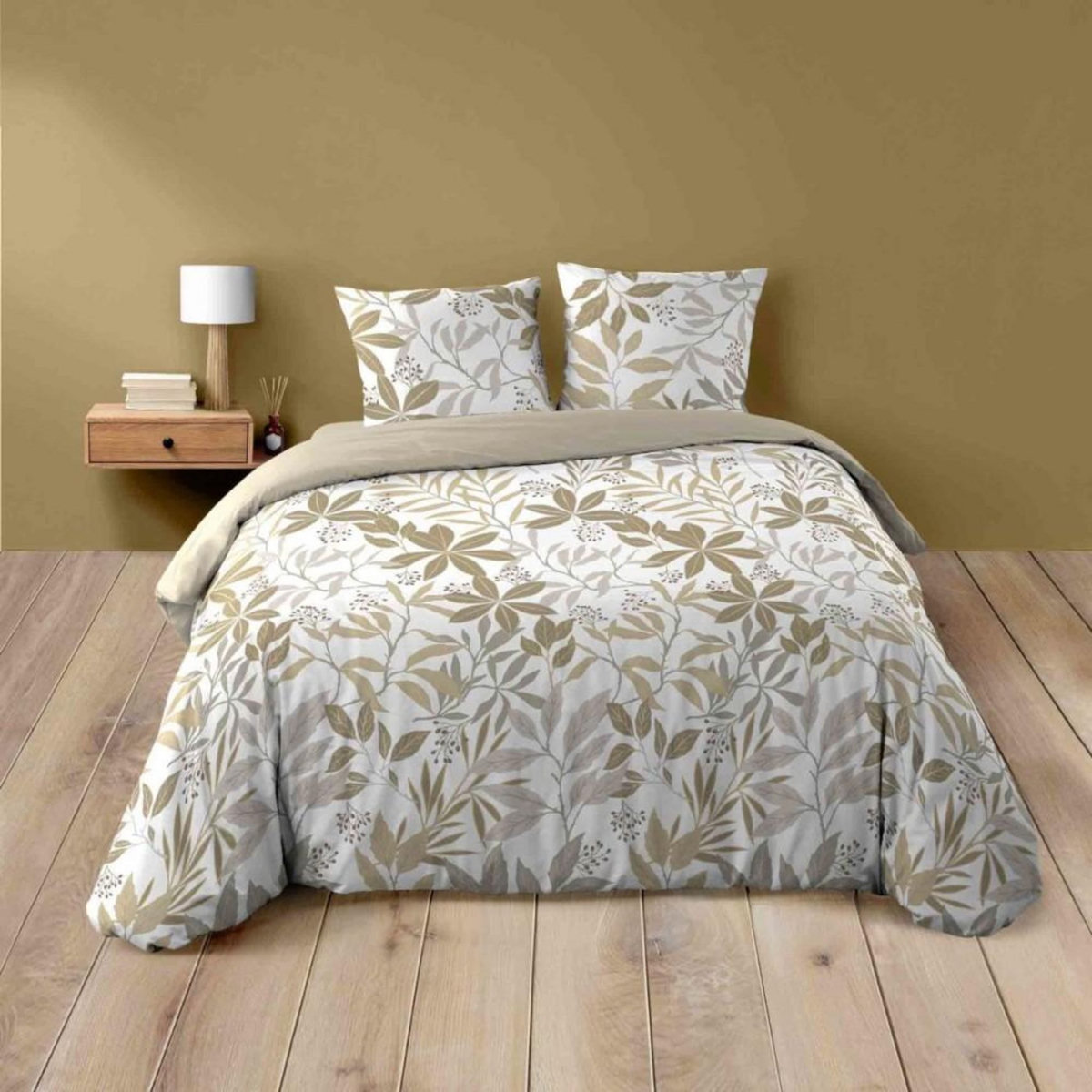 Douceur d'Intérieur Housse de couette 240x220 + 2 taies VOLTINE 100% coton