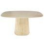 Voir la diapositive 2 : LISA DESIGN Aubin - table à manger - effet travertin - 4 à 6 personnes