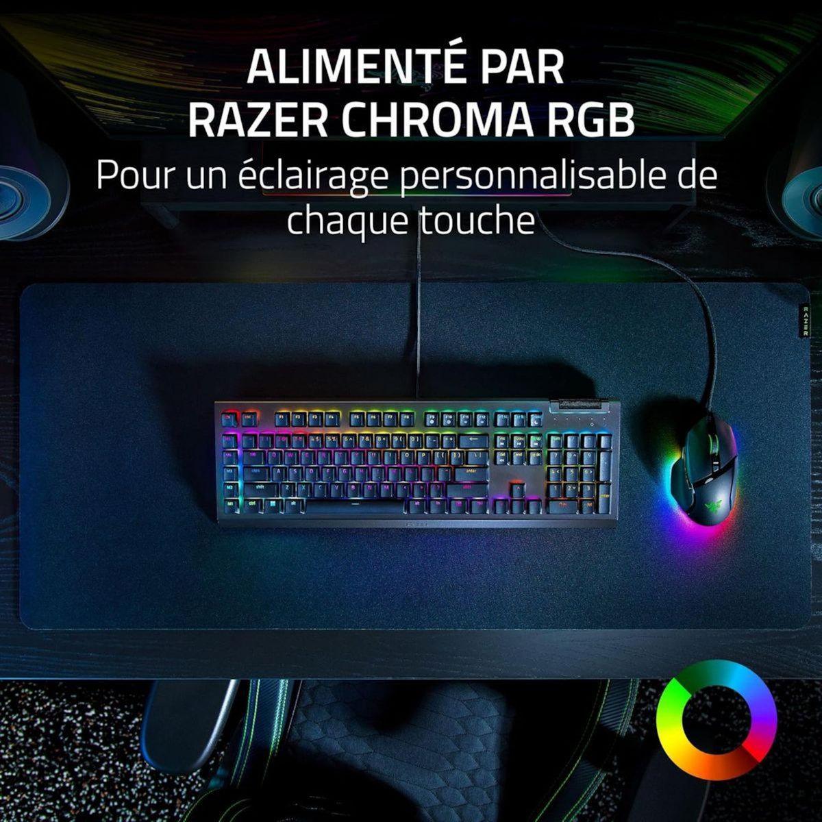 Razer Clavier gamer BLACKWIDOW V4 X SWITCH JAUNE