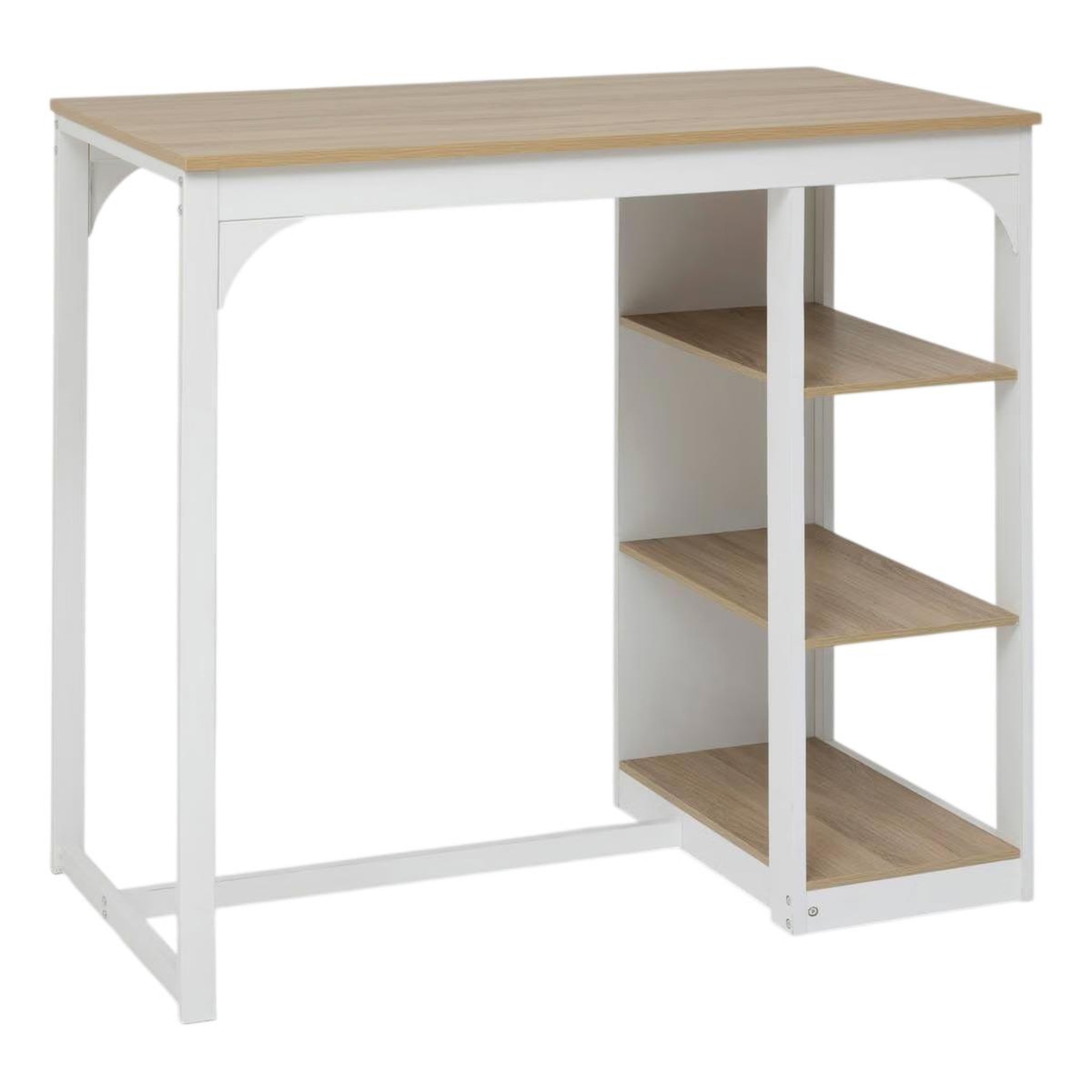 FIVE Table de bar  eat up  105cm blanc & naturel