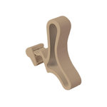 Sauter Patère courbe pour sèche-serviettes à lames plates - Cappuccino