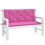 Voir la diapositive 4 : VIDAXL Coussins de banc de jardin lot de 2 rose 120x50x7 cm tissu