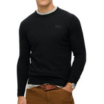SUPERDRY Pull  Homme Superdry Essential Slim Fit Crew Jumper. Coloris disponibles : Noir