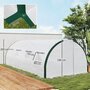 Voir la diapositive 3 : OUTSUNNY Serre de jardin tunnel 18 m² 8 fenêtres 2 portes articulées acier galvanisé PE haute densité blanc