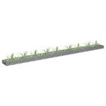 VIDAXL Lit sureleve a gabion Acier galvanise 360x30x10 cm