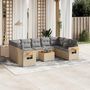 Voir la diapositive 1 : VIDAXL Salon de jardin avec coussins 10 pcs beige resine tressee