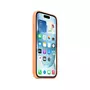 APPLE Coque iPhone 15 MagSafe silicone Sorbet orange