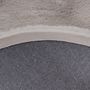 Voir la diapositive 4 : Paris Prix Tapis Uni Rond Doux à Poils Longs  Rabbit  Argent