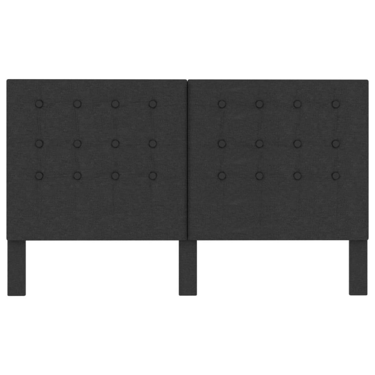 VIDAXL Tete de lit touffetee Gris fonce Tissu 180x200 cm