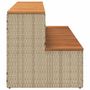 Voir la diapositive 5 : VIDAXL Marche bain remous beige 100x50x50,5 cm polyrotin acacia massif