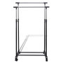Voir la diapositive 2 : VIDAXL Porte manteaux réglables 2 pcs 2 rails d accrochage