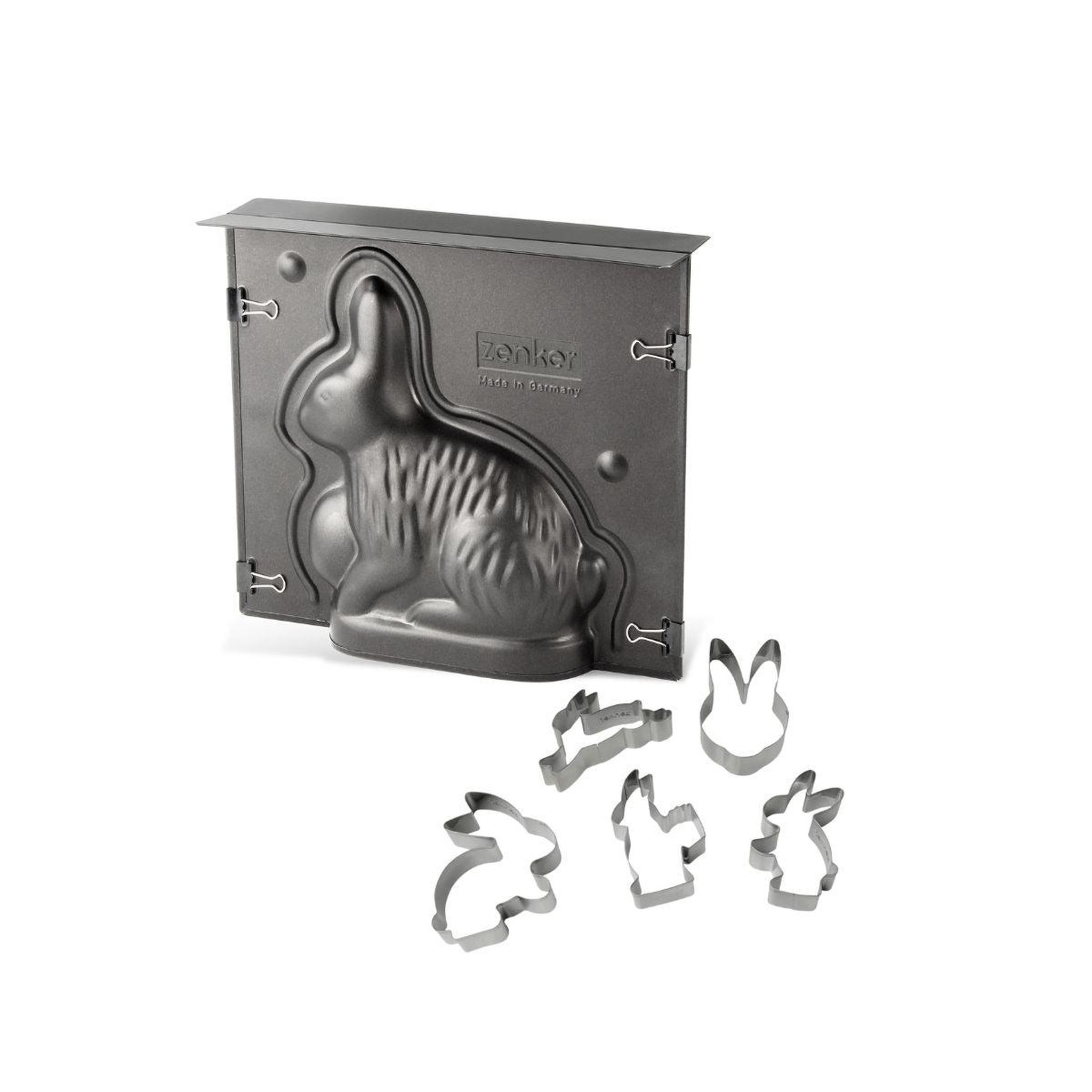 ZENKER Ensemble de moule lapin de pâques 3d et 5 emporte-pièces lapin zenker pâques