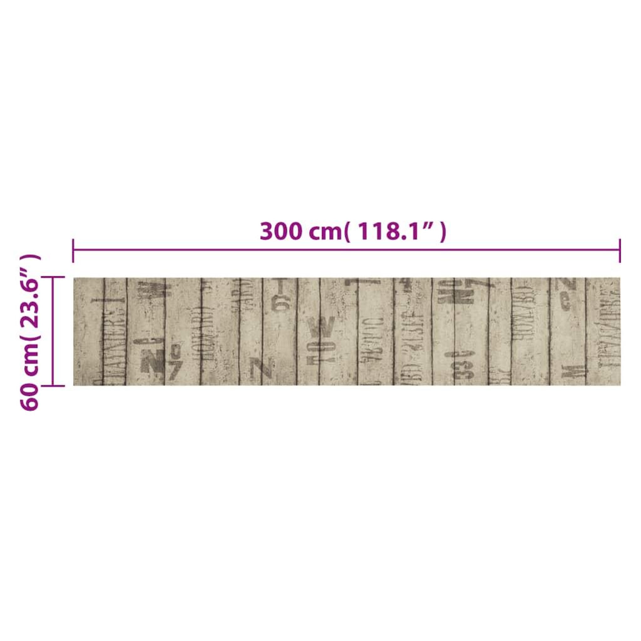 Voir la diapositive 6 : VIDAXL Tapis de cuisine lavable impression de cloture 60x300cm velours