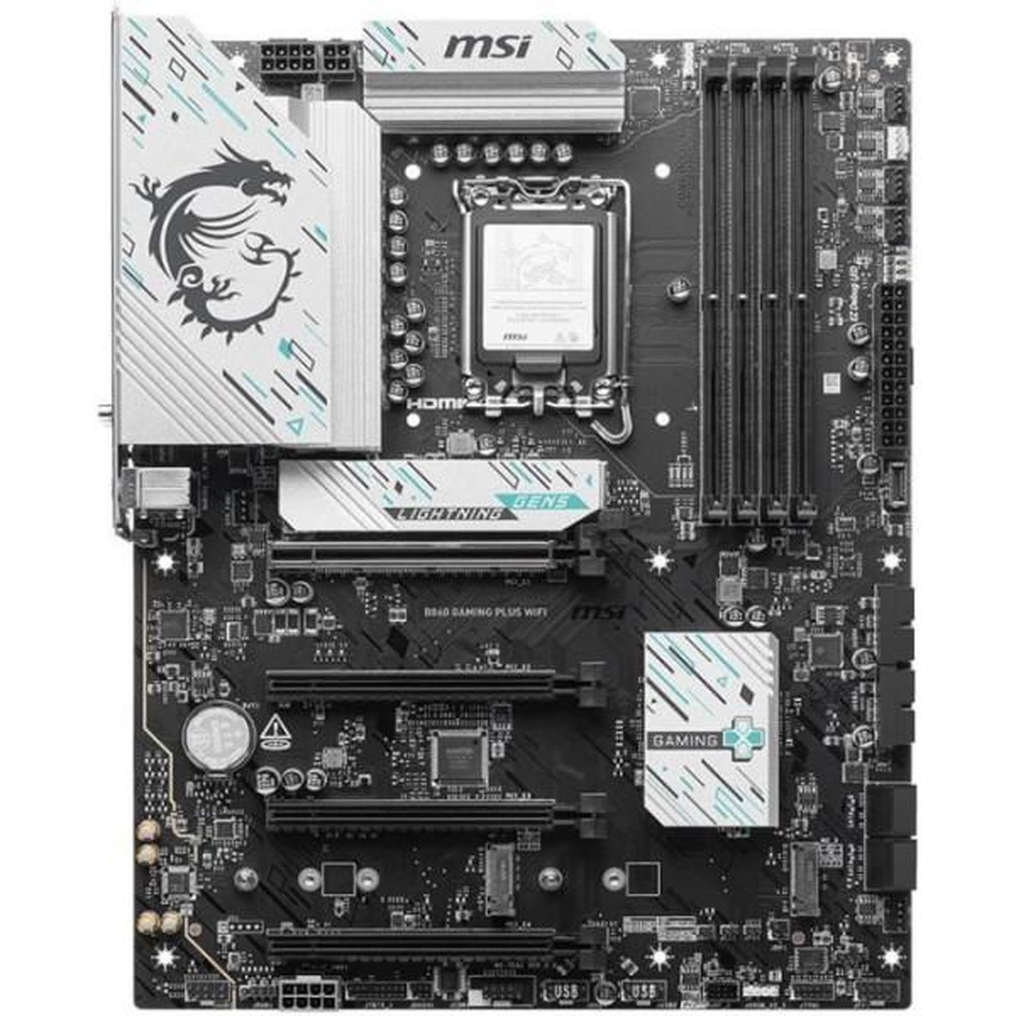 Voir la diapositive 2 : MSI Carte mere - MSI - B860 GAMING PLUS WIFI - LGA 1851 - DDR5-SDRAM - Wi-Fi 7