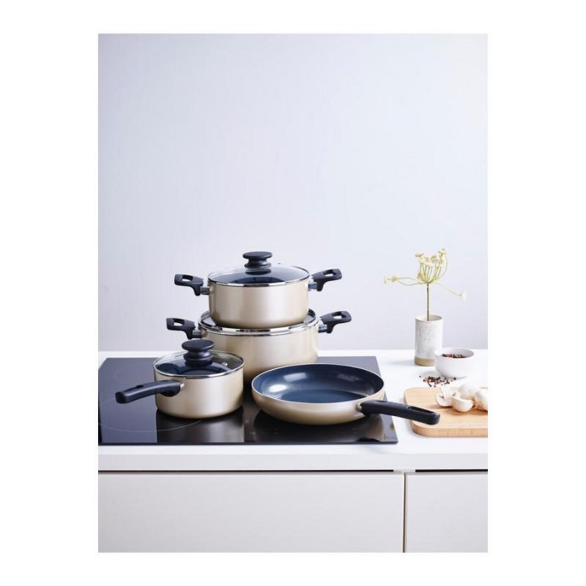 BRABANTIA Batterie de cuisine Brabantia Set 7 pièces Start To Cook revêtement céramique