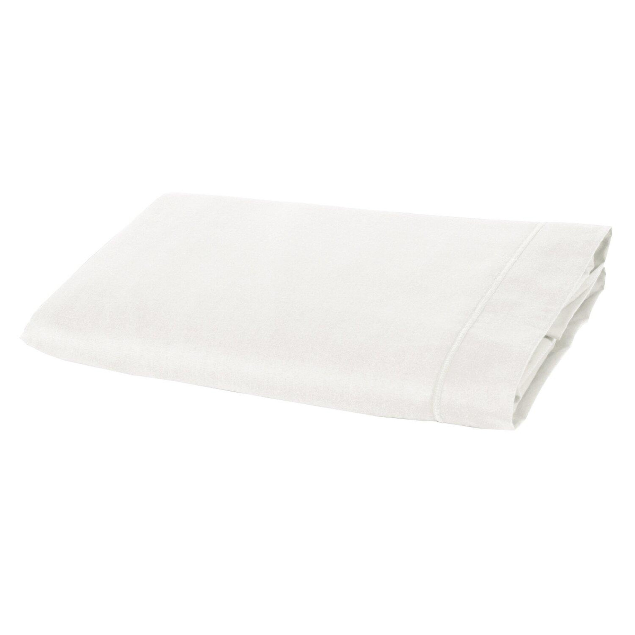 Home collection Drap plat 100 % percale de coton 240x300 cm blanc