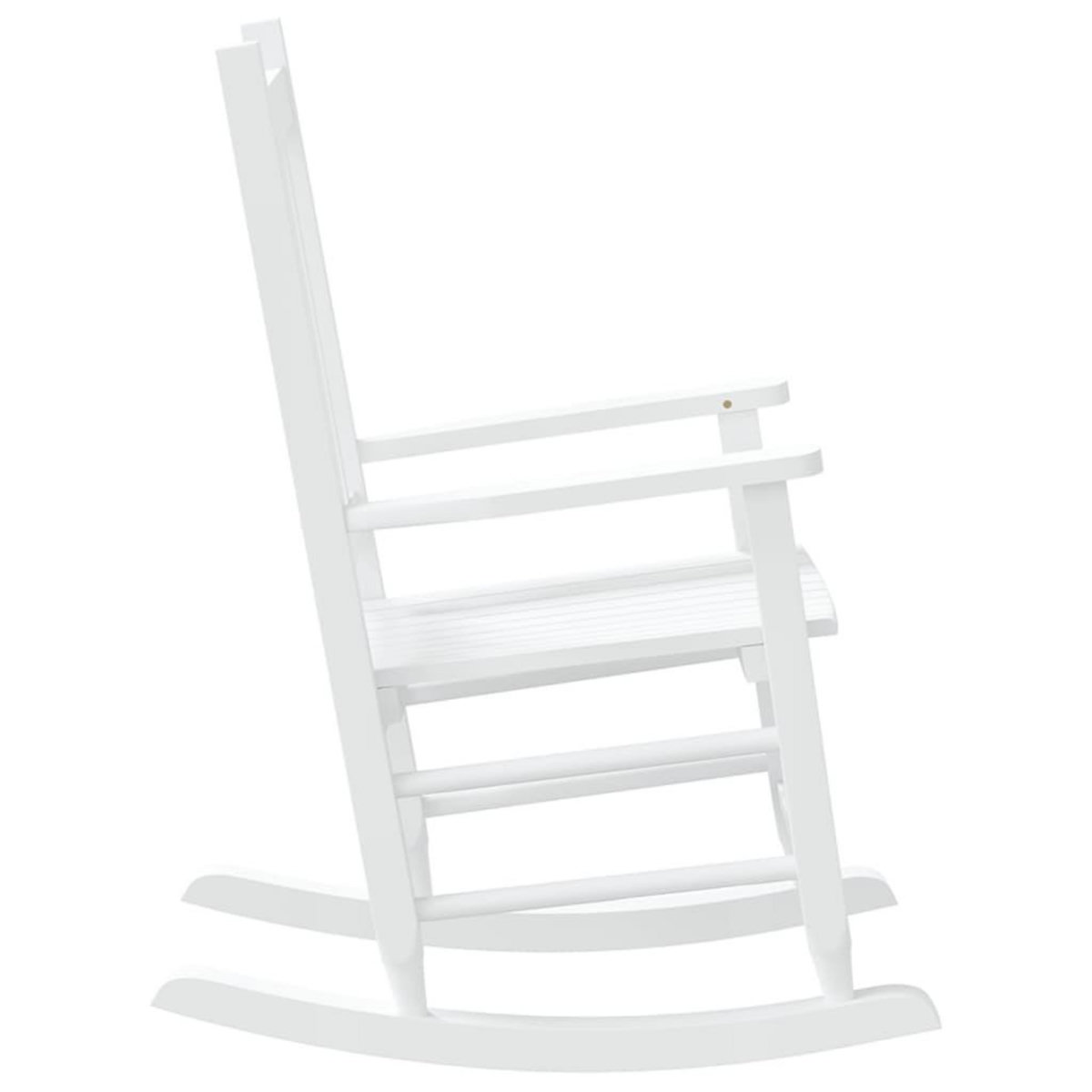 VIDAXL Chaise a bascule enfants blanc bois de peuplier massif