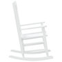 Voir la diapositive 5 : VIDAXL Chaise a bascule enfants blanc bois de peuplier massif