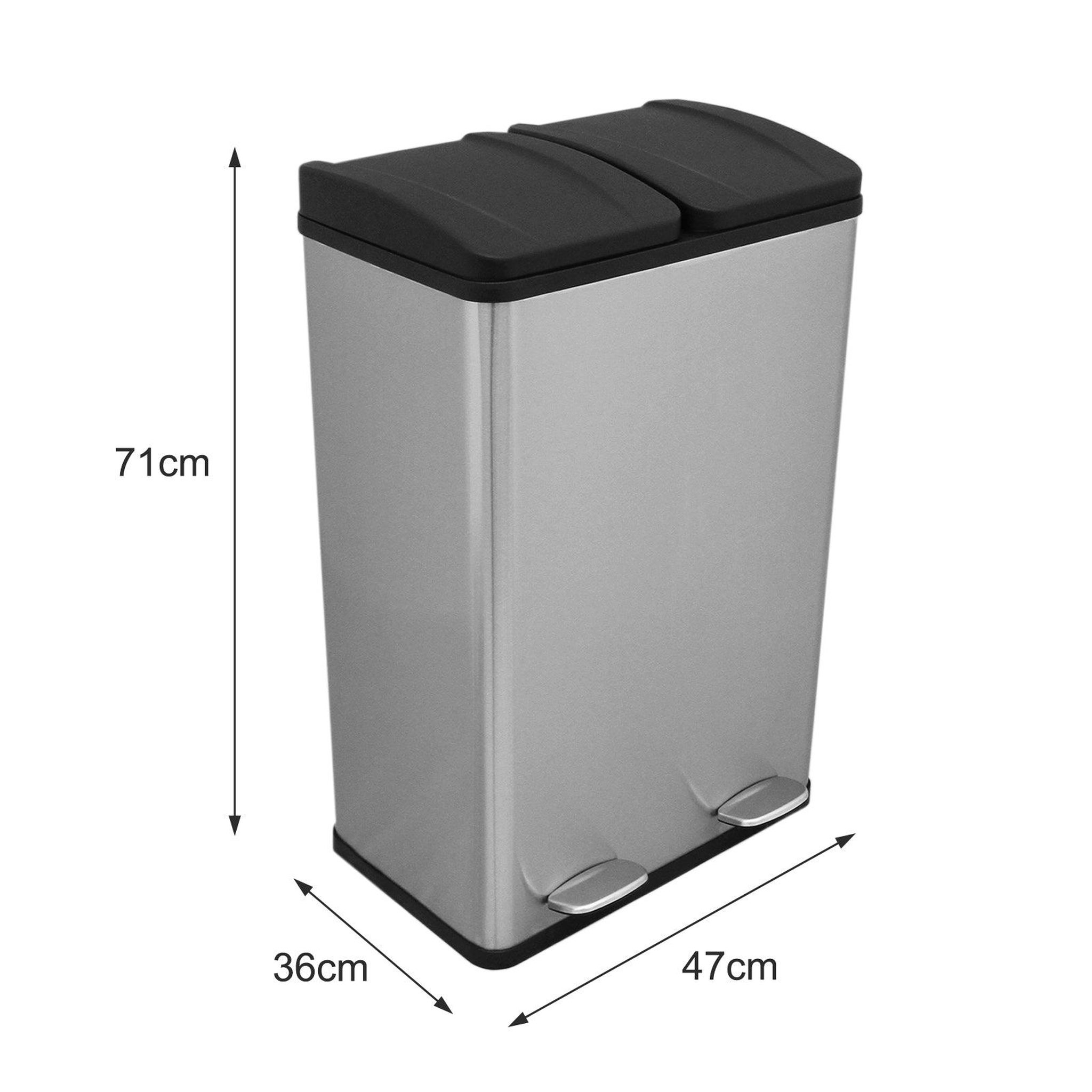 Voir la diapositive 4 : Monster Poubelle de Recyclage à Double Bac 60L