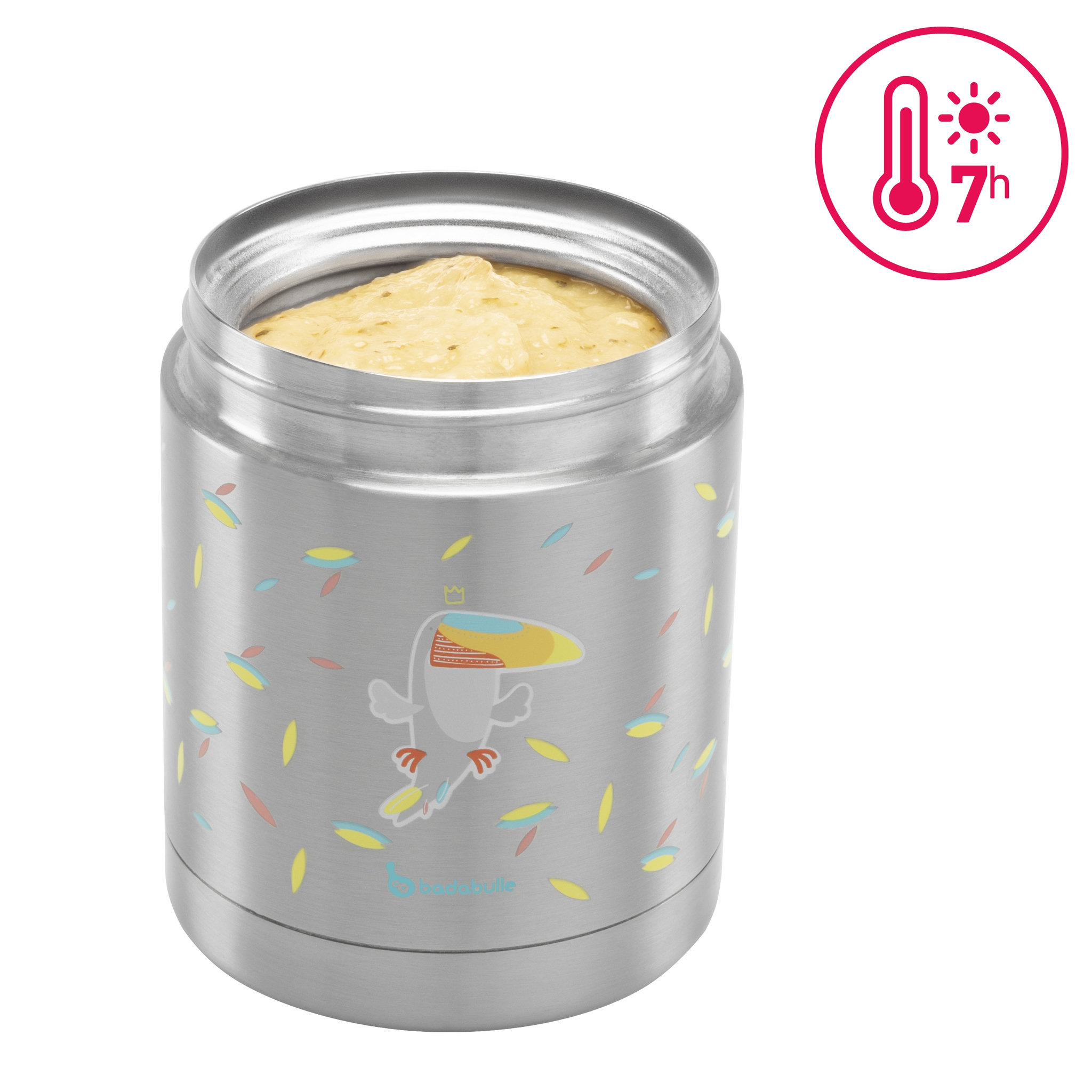 Voir la diapositive 2 : BADABULLE Boîte isotherme chaud/froid en inox Thermobox Toucan