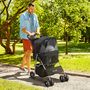 Voir la diapositive 2 : PAWHUT Poussette buggy pour chiens 75L x 46l x 94H cm pliable imperméable tissu 600D Oxford 4 roues noir