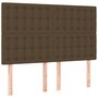 Voir la diapositive 2 : VIDAXL Tetes de lit 4 pcs Marron fonce 72x5x78/88 cm Tissu