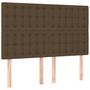 Voir la diapositive 2 : VIDAXL Tetes de lit 4 pcs Marron fonce 72x5x78/88 cm Tissu