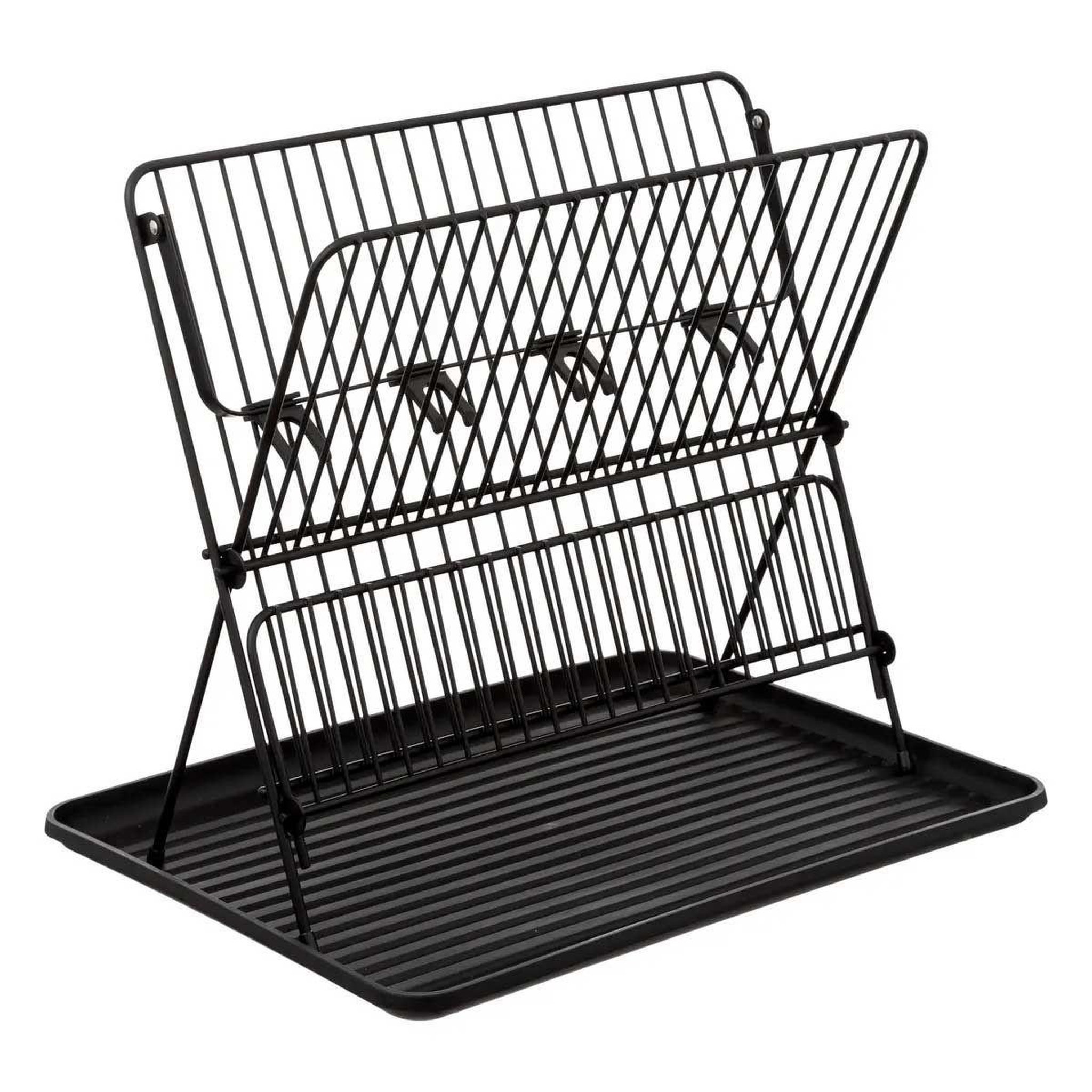 Voir la diapositive 2 : FIVE Égouttoir 2 Niveaux  Pliable  42cm Noir