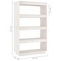 Voir la diapositive 6 : VIDAXL Bibliotheque/Separateur de piece Blanc 80x35x135 cm Pin massif