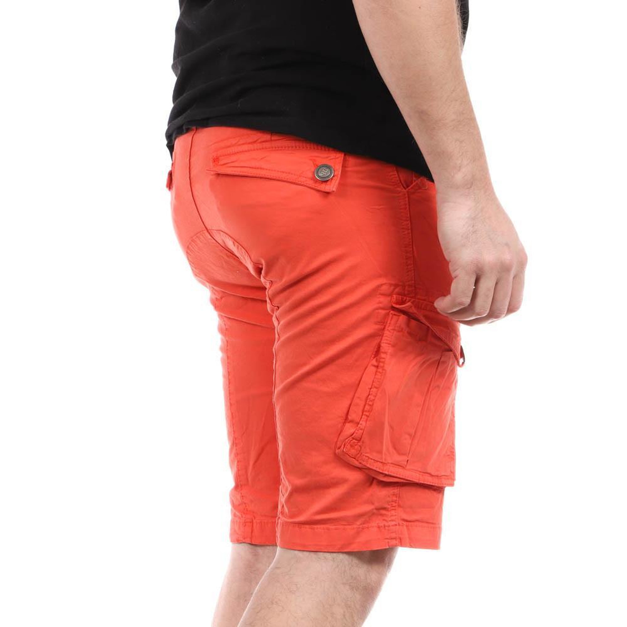 Voir la diapositive 3 : PANAME BROTHERS Bermuda cargo corail homme paname brothers betty