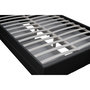 Voir la diapositive 4 : CONCEPT USINE Structure de lit LED avec rangements 160 x 200 cm noir ENFIELD