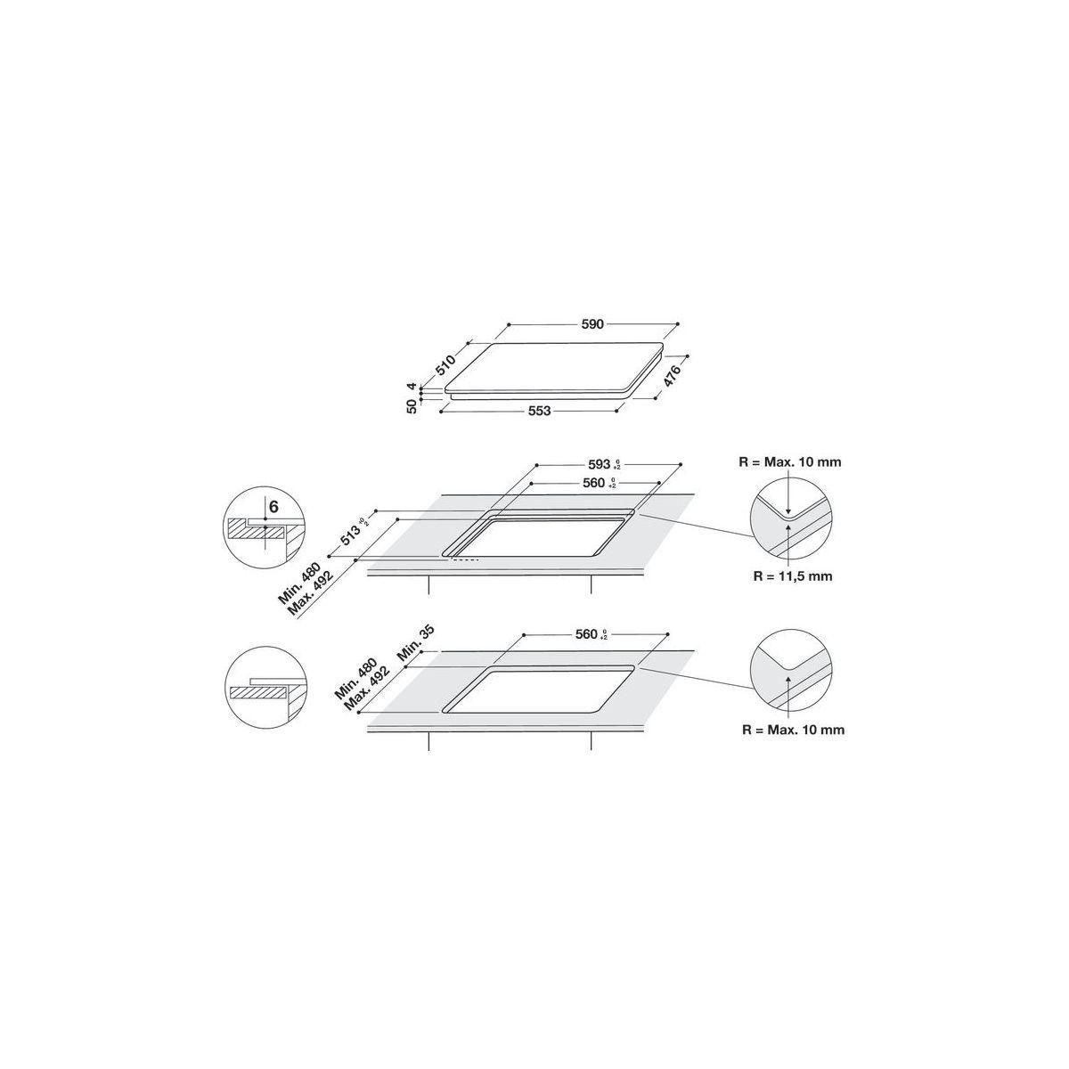 Whirlpool Plaque induction WLS7260NE 6ème Sens