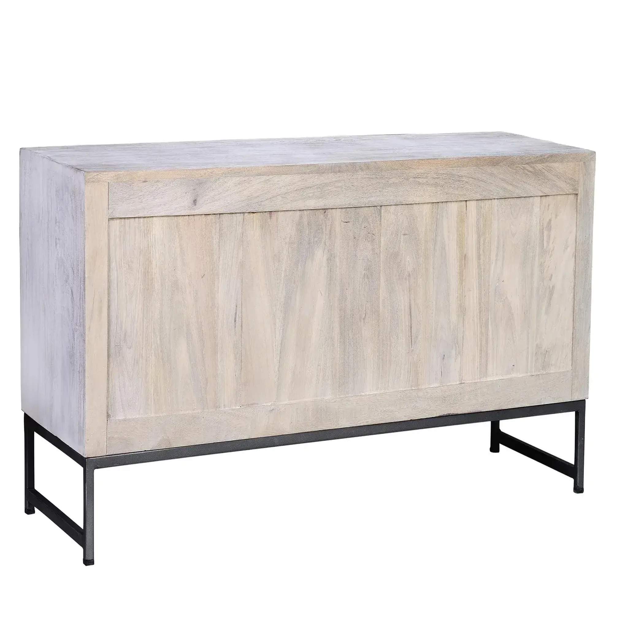 Voir la diapositive 3 : GINER Y COLOMER SL Meuble tv en bois de manguier 130 cm style ethnique boho sculpté