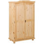 Voir la diapositive 1 : Armoire rustique en pin massif 2 portes  L104cm BASTIAN