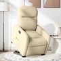 Voir la diapositive 2 : VIDAXL Fauteuil inclinable Creme Tissu