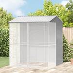 VIDAXL Volière pour oiseaux Grise 215x210x247 cm Acier