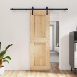 VIDAXL Porte coulissante et kit de quincaillerie 70x210 cm pin massif
